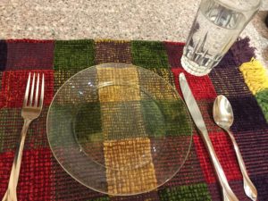 empty plate and water glass
